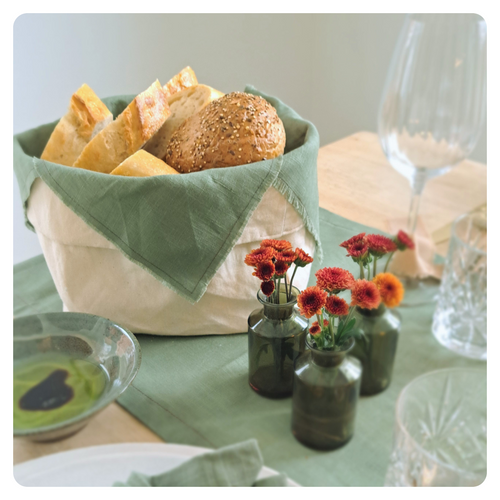 Bread basket in table setting
